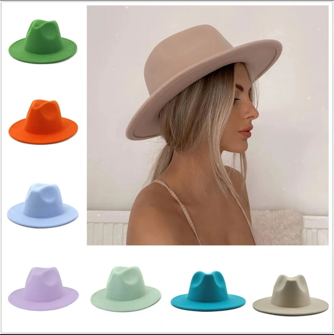 Plain Fedora Hat in 22 Beautiful Colors