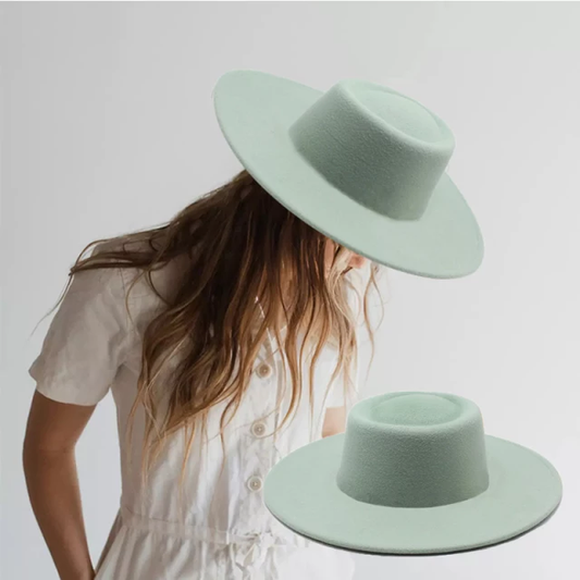 9.5cm Wide brim Fedora Hat