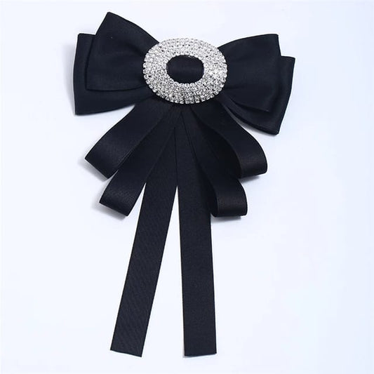 Bow Tie Brooch with Rhinestones in 8 colors