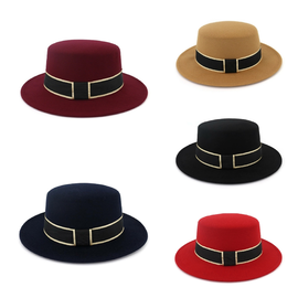 Flat Head Fedora Hat